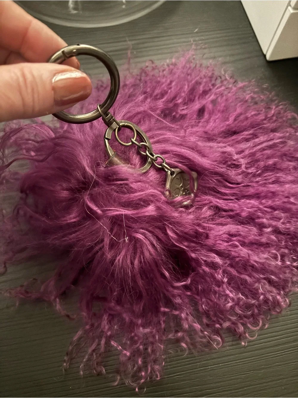 Patricia Nash Mongolian lamb purse charm
